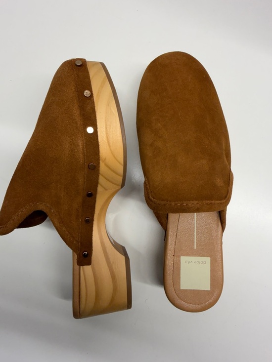 Dolce Vita Shoes - Dolce Vita Closen Clogs Slip On Open Back Mules Shoes Suede Brown New Size 7.5